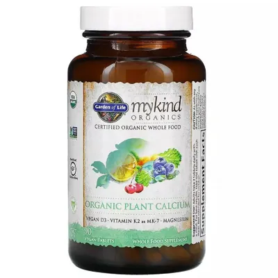 Кальцій Garden of Life MyKind Organics, 90 таблеток