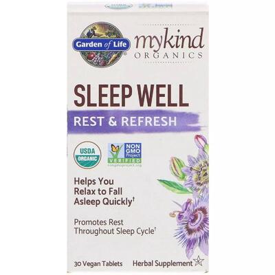 Комплекс Garden of Life MyKind Organics для сну, відпочинку і свіжості, 30 веганських таблеток