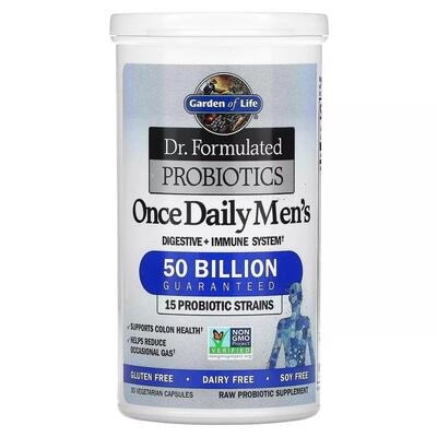 Пробіотики для чоловіків Garden of Life Dr. Formulated Probiotics 50 млрд КУО, 30 вегетаріанських капсул