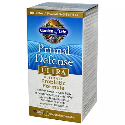 Пробиотическая формула Garden of Life Primal Defense, 90 капсул