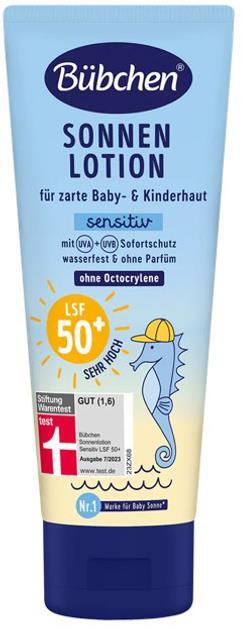 Молочко солнцезащитное Bubchen Sensitive SPF50+, 100 мл