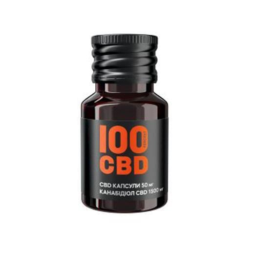 Канабидиол 100% CBD 1500 мг мягкие желатиновые капсулы по 50 мг во флаконе №30