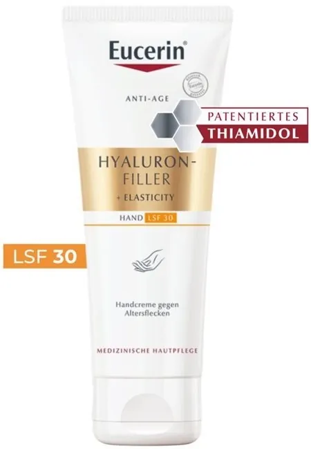 Крем для рук Eucerin Hyaluron-Filler + Elasticity SPF30 проти вікових та пігментних плям (66875), 75 мл