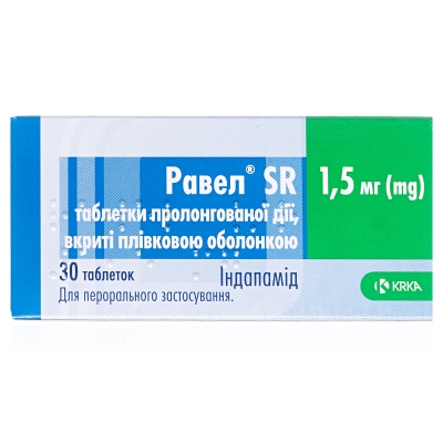 РавелSRтаблетки,в/плів.обол.,прол./д.по1.5мг№30(10х3)