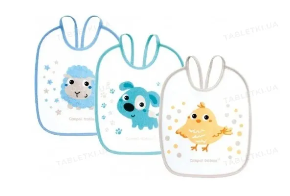 Слинявчик Canpol babies бавовняно-клейончатий, 2/103, 3 шт