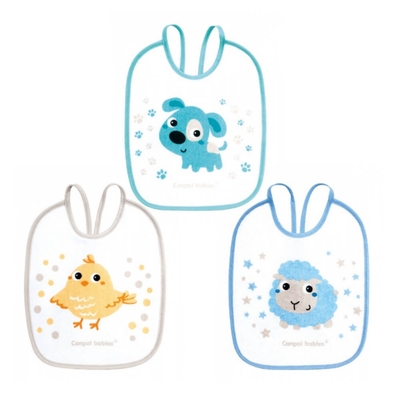 Слюнявчик Canpol babies хлопчато-клеенчатый, 2/103, 3 шт