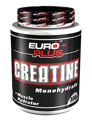 Креатин Euro Plus Creatine Monohydrate для спортсменів, 300 г, банка