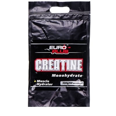 Креатин Euro Plus Creatine Monohydrate для спортсменов, 300 г, пакет