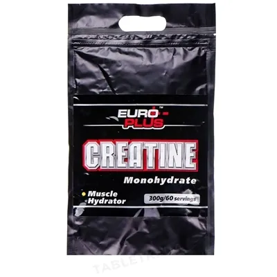 Креатин Euro Plus Creatine Monohydrate для спортсменів, 300 г, пакет