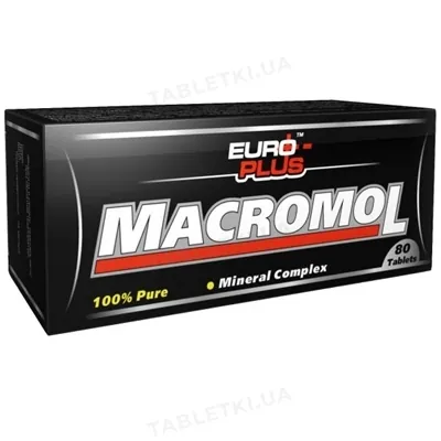 Мінеральний комплекс Euro Plus Macromol для спортсменів, 80 таблеток