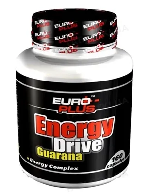 Енергетик Euro Plus Energy Drive Guarana для спортсменів, 160 капсул