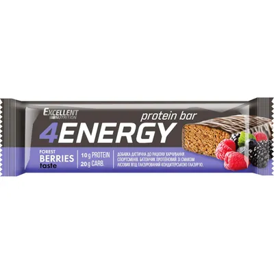 Батончик протеїновий 4Energy Protein Bar, лісові ягоди, 40 г