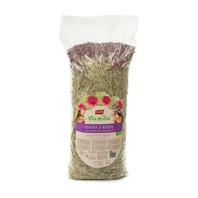 Сіно для гризунів Vitapol Vita Herbal з пелюстками троянд, 800 г