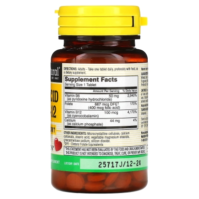 Фолиевая кислота B6 и B12 Mason Natural Folic Acid B6 & B12, 90 таблеток