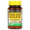 Фолиевая кислота B6 и B12 Mason Natural Folic Acid B6 & B12, 90 таблеток