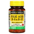 Фолієва кислота B6 та B12 Mason Natural Folic Acid B6 & B12, 90 таблеток
