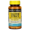 Кальция цитрат + Витамин D3 Mason Natural Calcium Citrate Plus Vitamin D3, 60 капсул