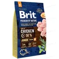 Корм сухий Brit Premium Junior M для цуценят і молодих собак середніх порід зі смаком курки, 15 кг