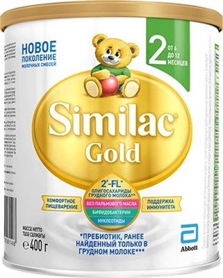 Смесь сухая молочная Similac Gold 2, для детей с 6 месяцев, 400 г