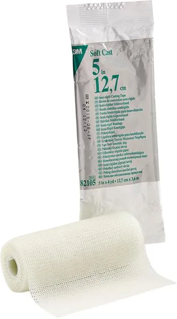 Бинт 3M Soft Cast 82105 напівжорсткий, білий, розмір 12,7 см х 3,6 м