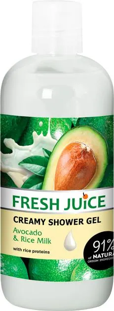 Крем-гель для душу Fresh Juice Avocado & Rice Milk, 500 мл