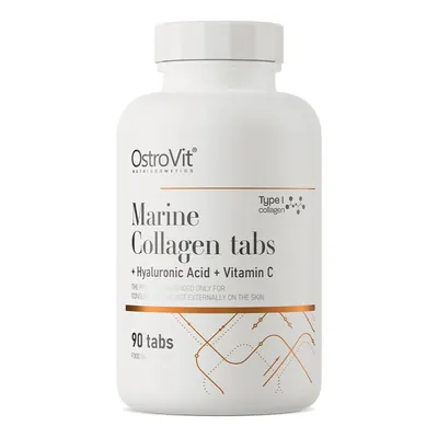 Колаген морський + Гіалуронова кислота + Вітамін С OstroVit Marine Collagen with Hyaluronic Acid and Vitamin C, 90 таблеток