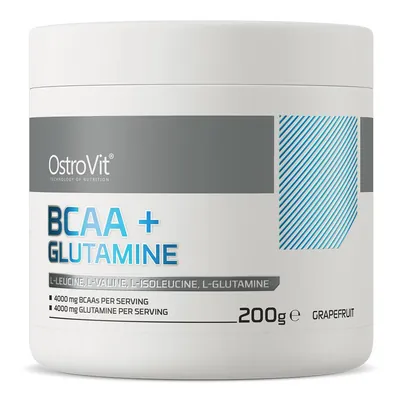 Амінокислоти OstroVit BCAA + Glutamine грейпфрут, 200 г