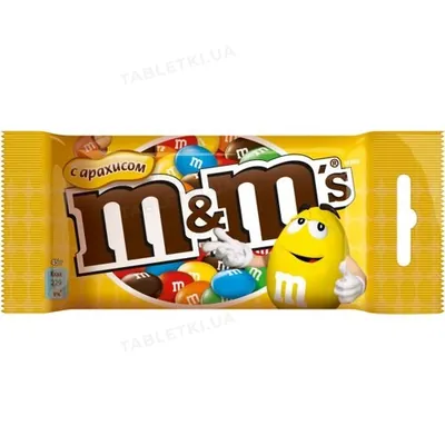 Драже M&M's з арахісом, 45 г