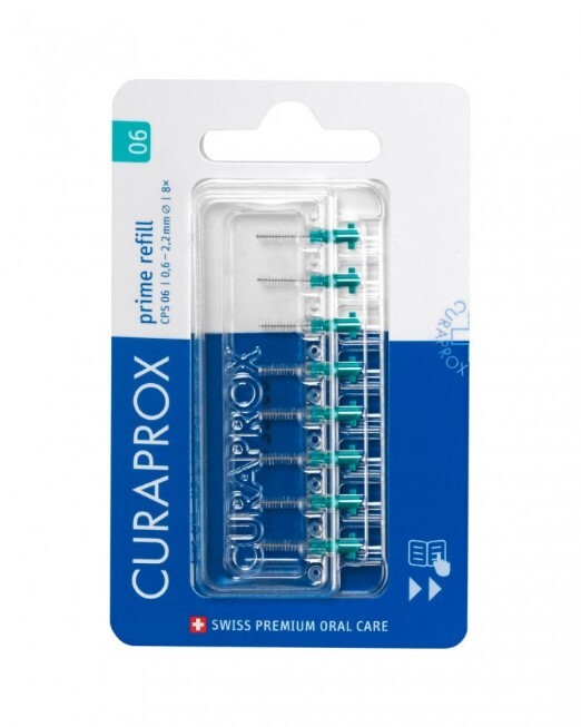 Набор ершиков межзубных Curaprox Prime Refill без держателя, бирюзовый, 8 шт
