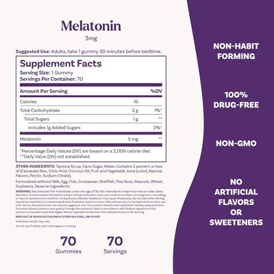 Мелатонін Natrol Melatonin 3 мг Strawberry Flavor, 70 жувальних цукерок