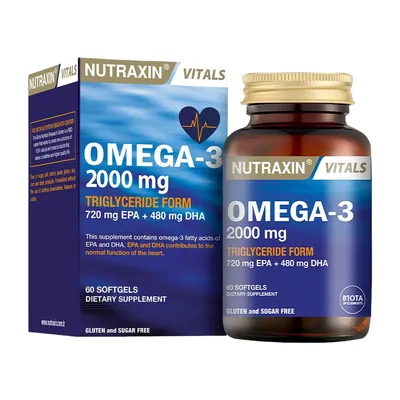 Омега-3 Nutraxin Omega-3 2000 мг, 60 м'яких капсул