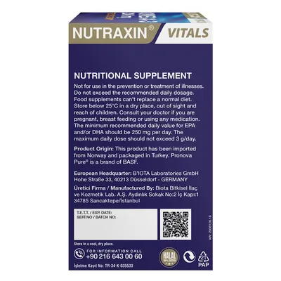 Омега-3 Nutraxin Omega-3 2000 мг, 60 м'яких капсул