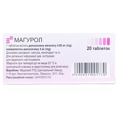 Магурол таблетки по 4 мг №20 (10х2)