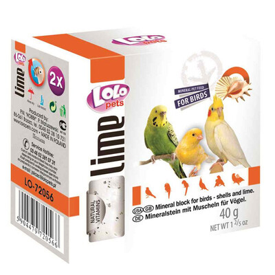 Минеральный камень для птиц Lolo Pets с мушлями, 40 г