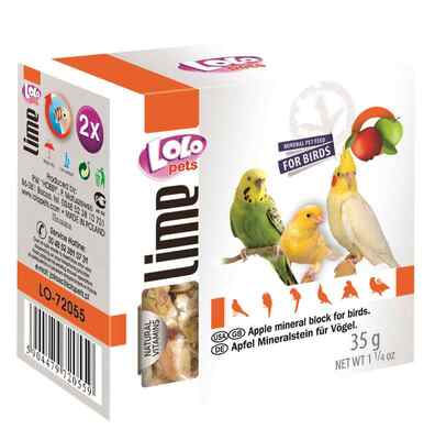 Минеральный камень для птиц Lolo Pets с яблоком, 35 г