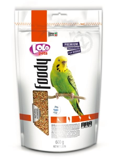 Корм полнорационный Lolo Pets Doypack для попугаев, 600 г
