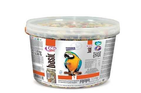 Корм полнорационный Lolo Pets для крупных попугаев, 1,5 кг