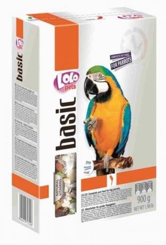 Корм полнорационный Lolo Pets для крупных попугаев, 900 г