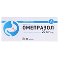 Омепразол капсулы по 20 мг №30 (10х3)