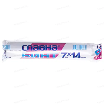 Бинт марлевий стерильний Славна медичний 7 м х 14 см