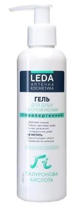Гель для душу Leda зволожуючий з гіалуроновою кислотою, 200 мл