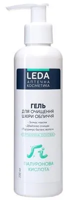 Гель для очищення шкіри обличчя Leda з гіалуроновою кислотою, 200 мл
