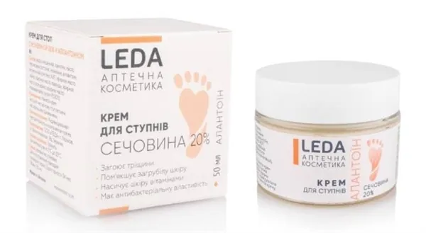 Крем для ступнів Leda сечовина 20%, 50 мл