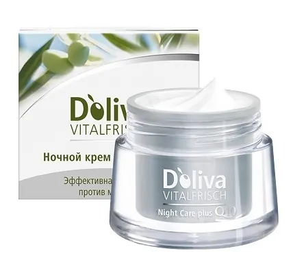 Крем для обличчя Doliva Vitalfrisch plus Q10 нічний проти зморшок, 50 мл