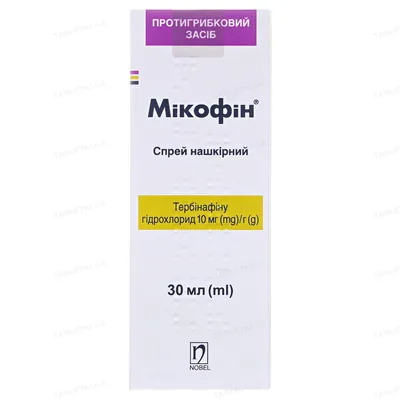 Мікофін спрей н/ш 10 мг/г по 30 мл у флак.