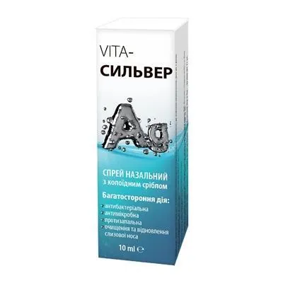 Віта-Сільвер спрей назальний по 10 мл у флак.