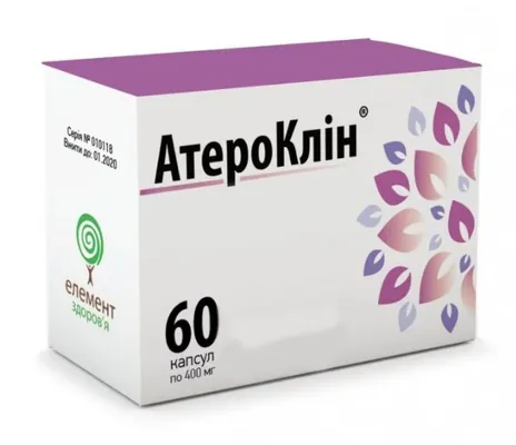 АтероКлін капсули тв. желат. по 400 мг №60 (10х6)
