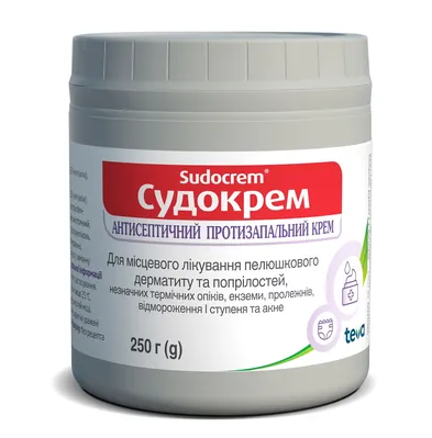 Судокрем крем д/зовн. заст. по 250 г у бан.
