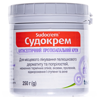 Судокрем крем д/зовн. заст. по 250 г у бан.