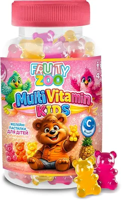Желейні пастилки Tabula Vita Fruity Zoo Мультивітаміни Кідс для дітей №54